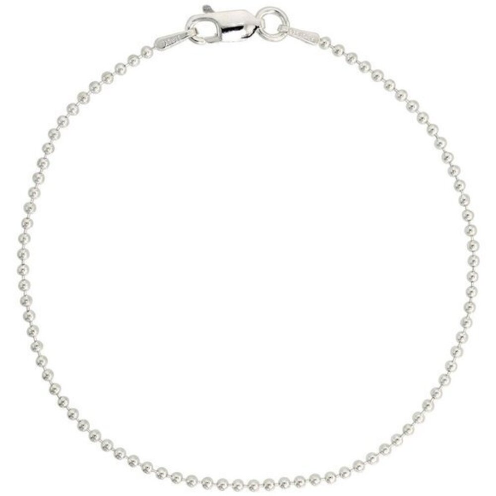 Sterling Silver Pallini Bead Ball Chain Necklaces & Bracelets 1.8mm 7" or 8"